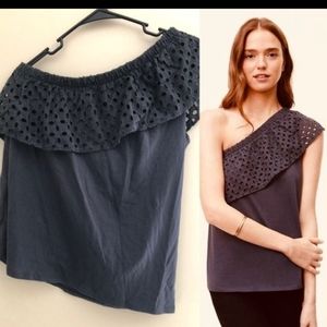 Ann Taylor LOFT One Shoulder Top